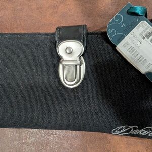 Dakine Black Canvas Wallet with Floral Patterned Interior